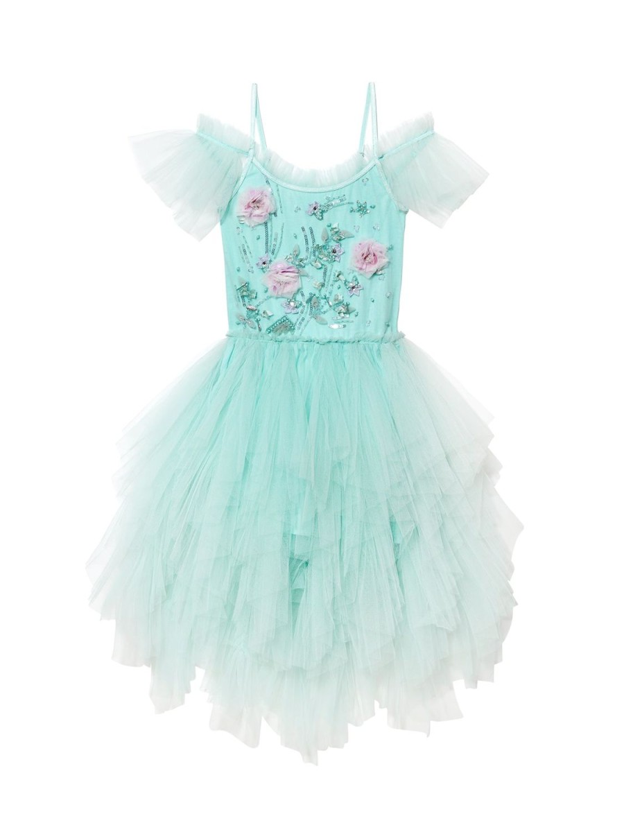 Tutu du Monde Floating Florals Tutu Dress Teal Gloss Clearance