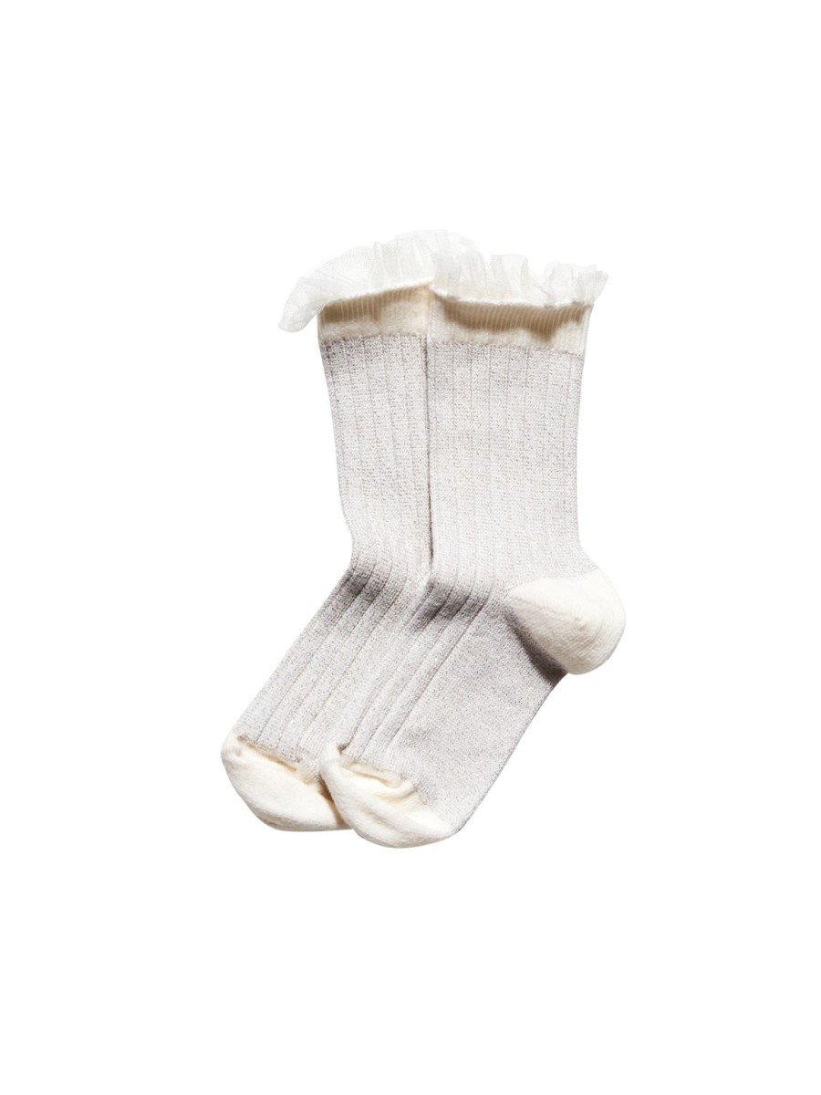 Tutu du Monde Collegien Alizee Glitter Tulle Socks White Hot