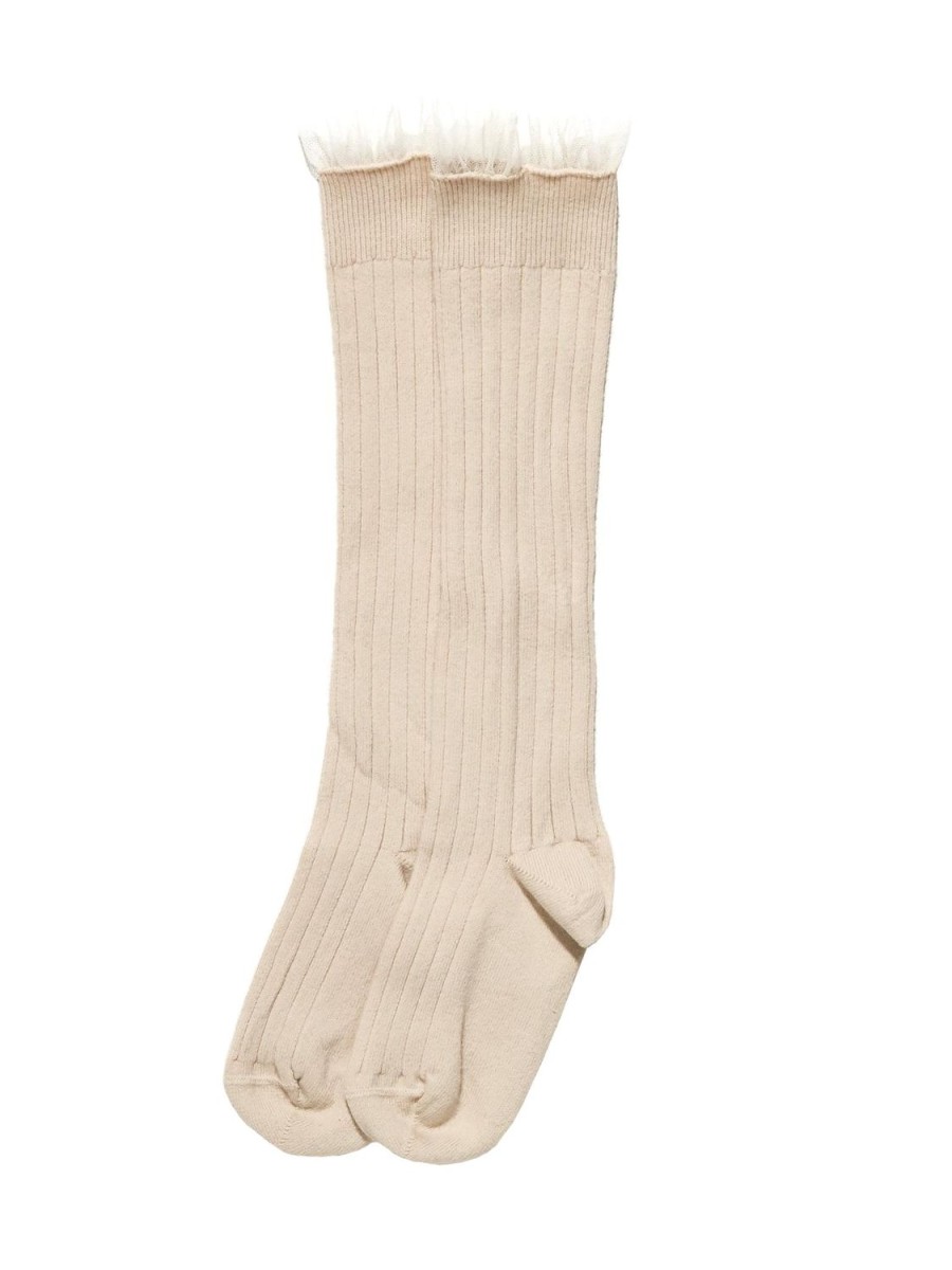 Tutu du Monde Collegien Manon Tulle Knee Socks Cream Clearance