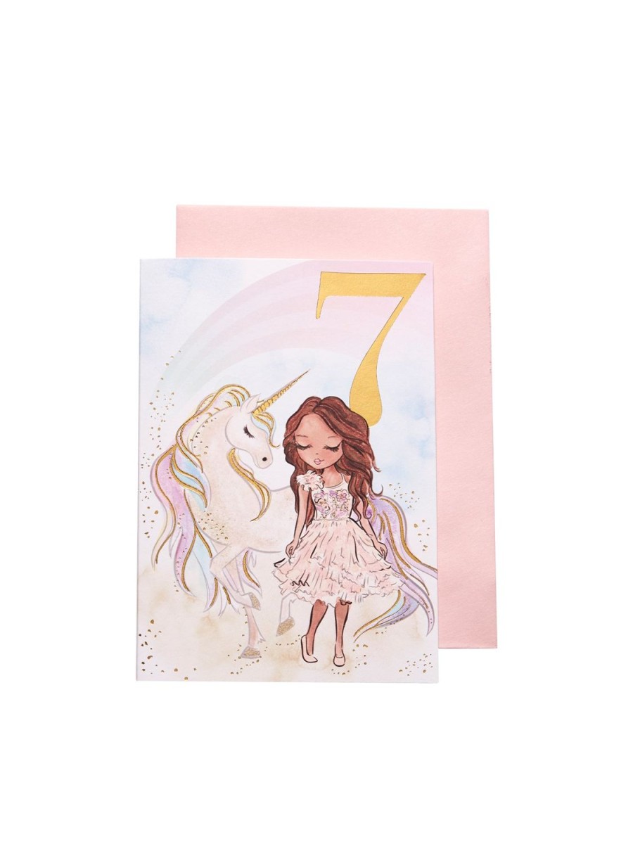 Tutu du Monde 7Th Birthday Card Unicorn Magic Clearance