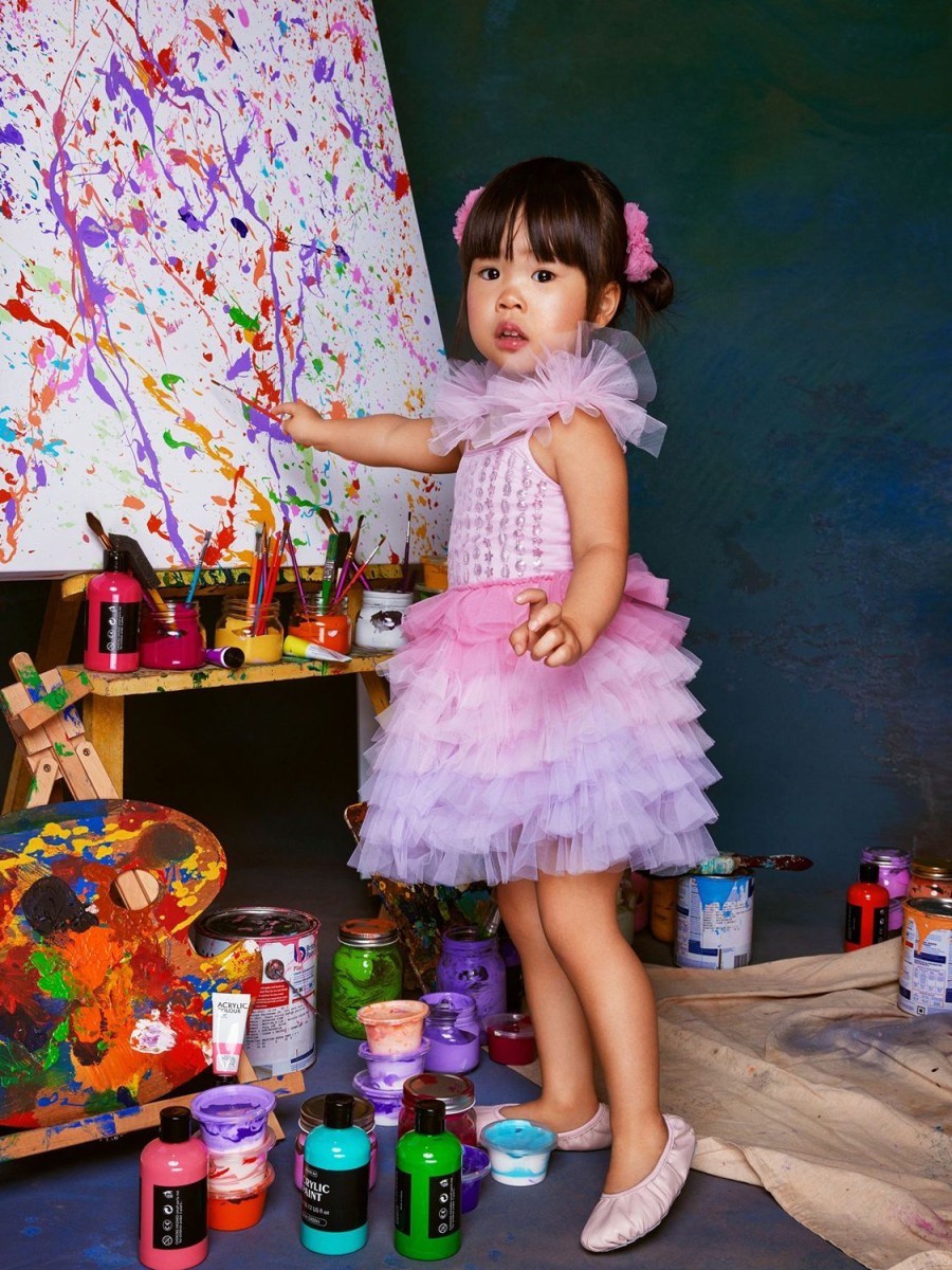 Tutu du Monde Bebe Brushwork Tutu Dress Candy Floss Mix Hot