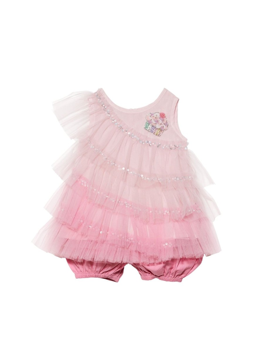 Tutu du Monde Bebe Babycake Tulle Dress Cradle Pink Mix Clearance