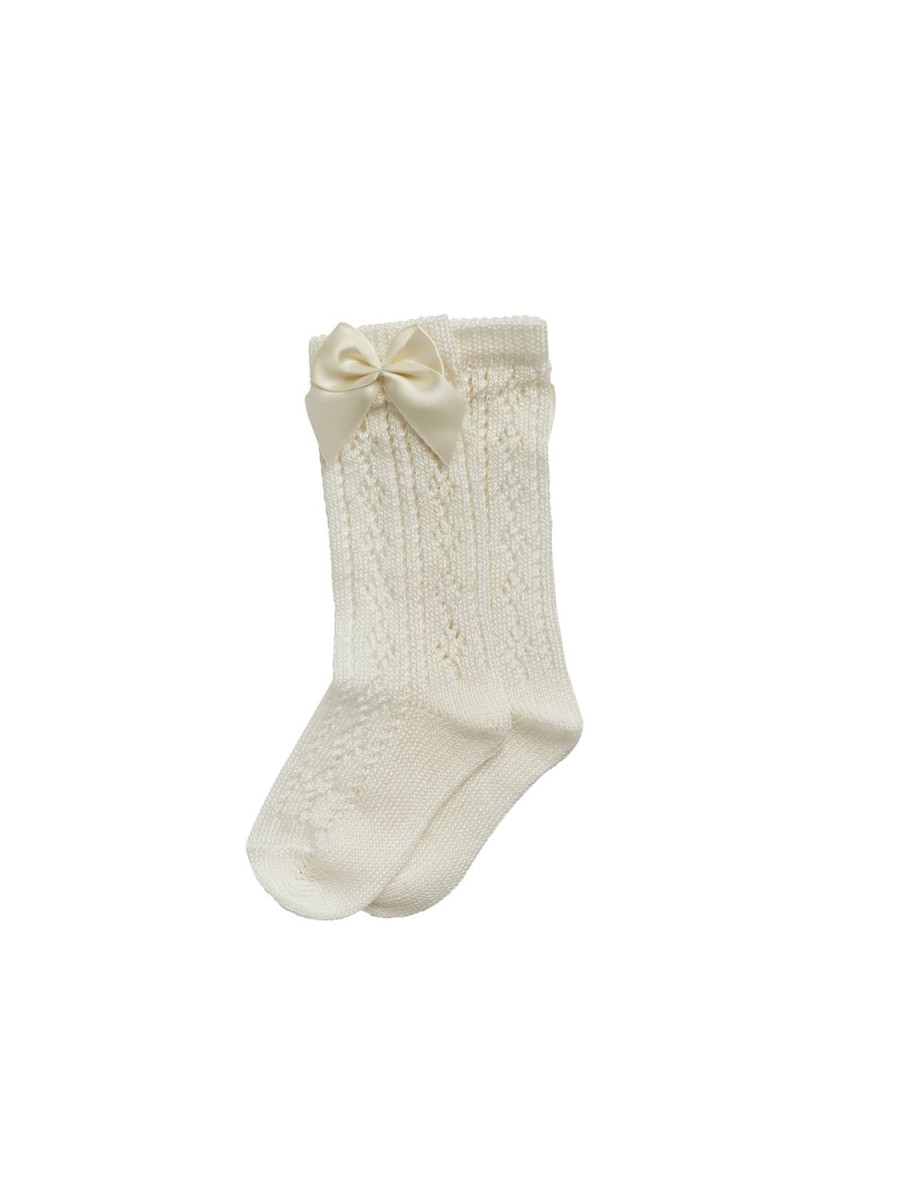 Tutu du Monde Lullabi Knee Socks With Bow Cream Clearance