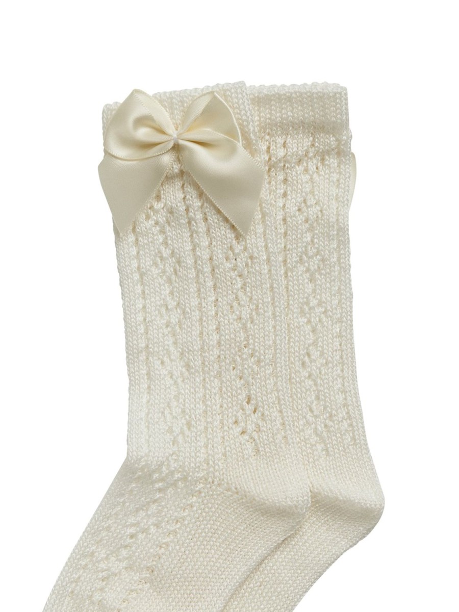 Tutu du Monde Lullabi Knee Socks With Bow Cream Clearance