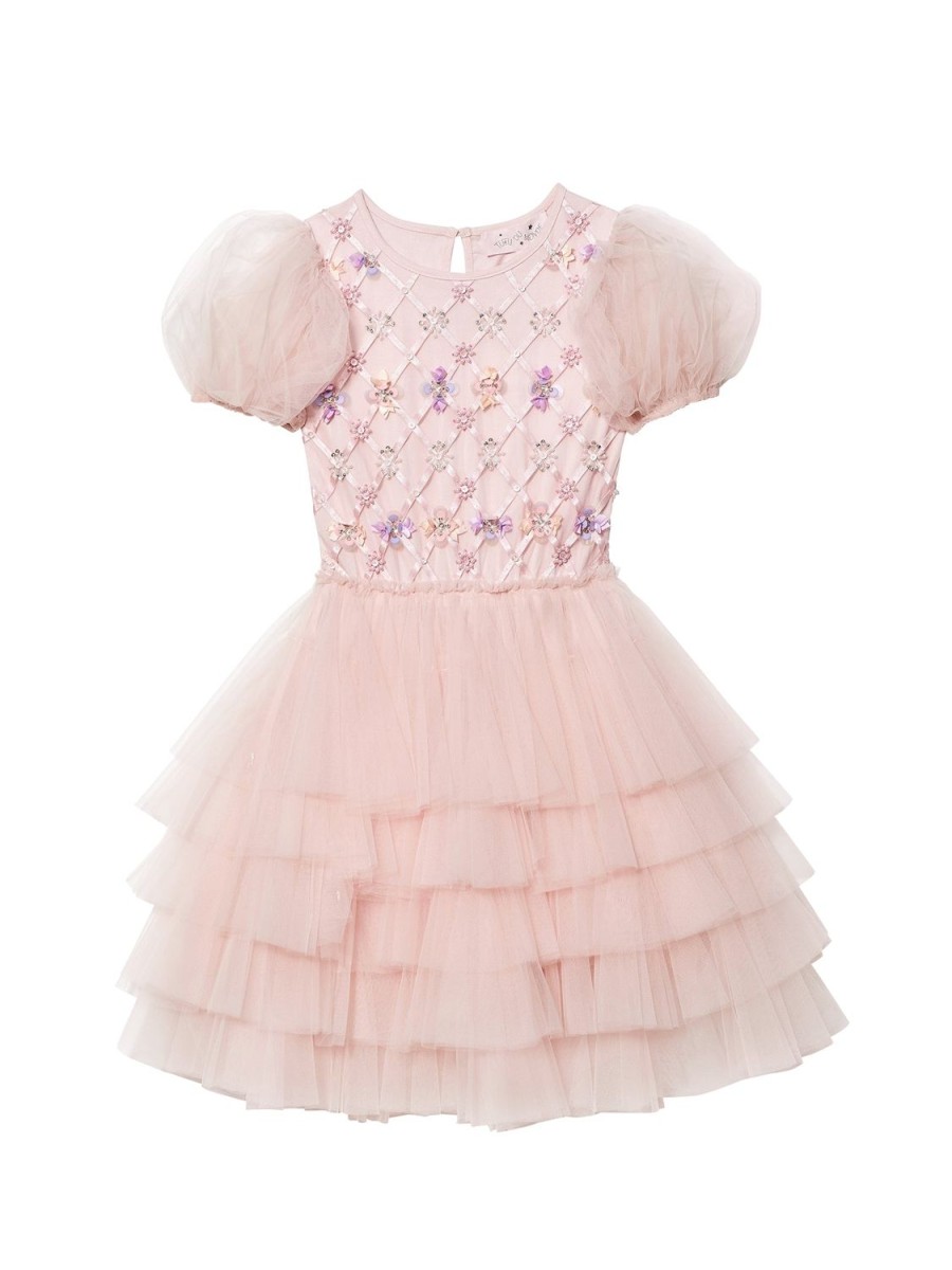 Tutu du Monde Floral Lattice Tutu Dress Heavenly Pink Clearance